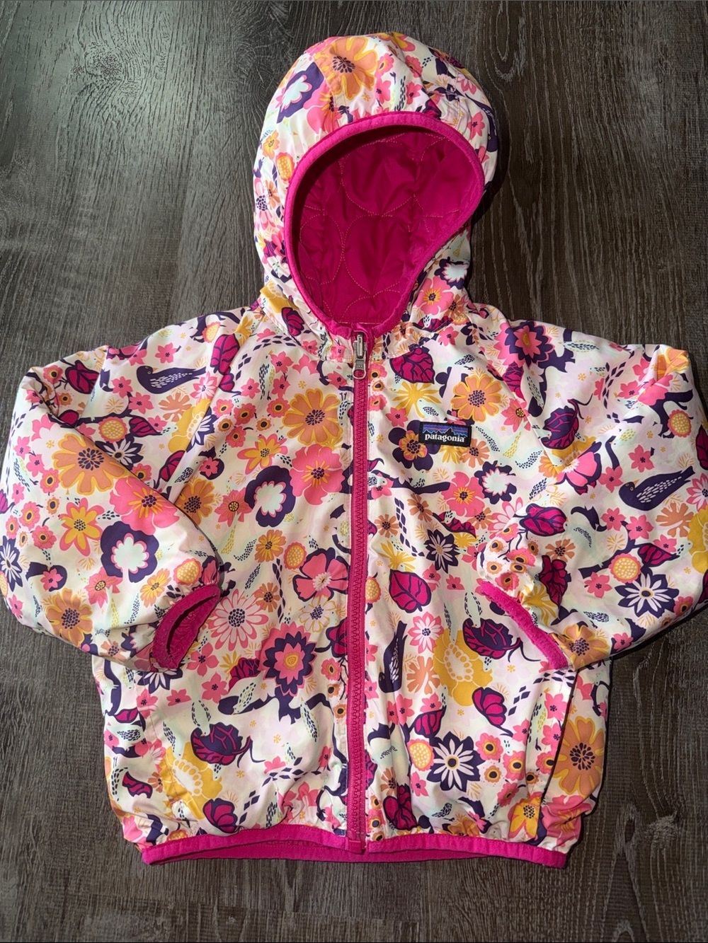 Patagonia Toddler Girls Reversible Puff-Ball Insulated Jacket 3T